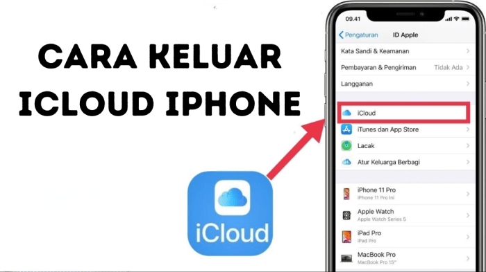 Cara Mengeluarkan iCloud di iPhone