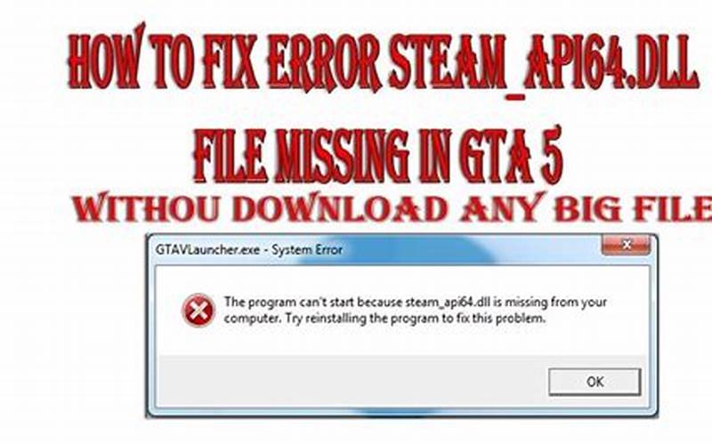 Memperbaiki Atau Mengganti File Steam_Api64 Dll