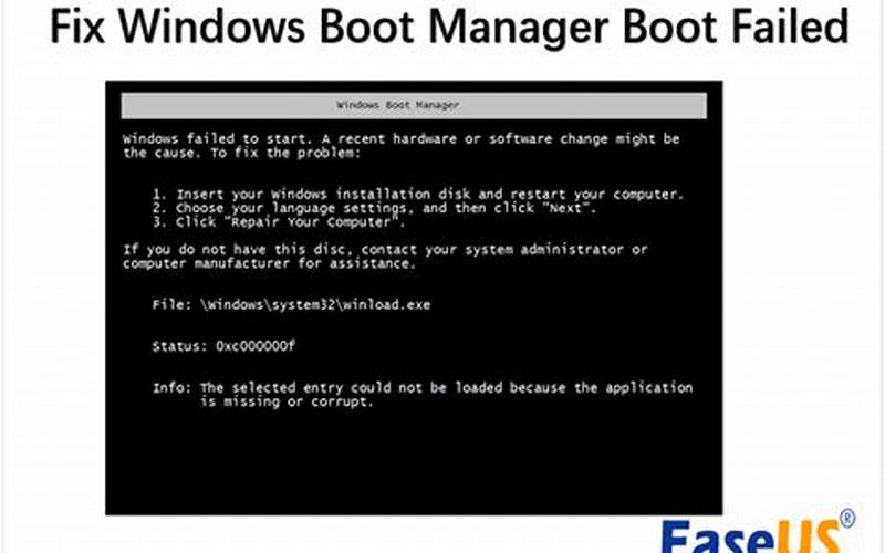 Cara Mengatasi Windows Boot Manager Error 0xc00000e
