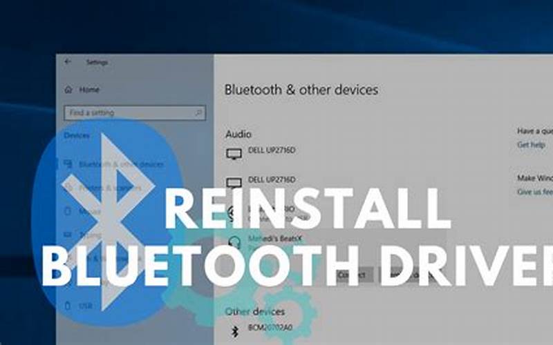 Reinstall Bluetooth Driver