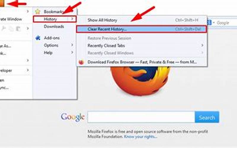 Bersihkan Cache Dan History Browser