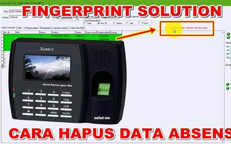Hapus Data Fingerprint Dan Buat Ulang